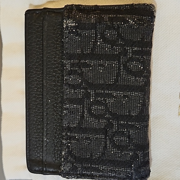 Christian Dior Trotter Black Leather and Canvas Card Holder - Picture 2 of 5